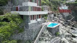 Villa a picco sul mare con piscina