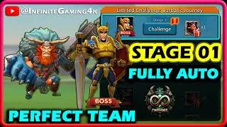 Lords Mobile Limited Challenge Barbaric Journey Stage 1 Fully Auto | Barbarian Stage 1 Fully Auto