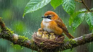 Relax Your Mind & Melt Stress Away Fast with Rain & Birdsong Ambience 🌧️🍃