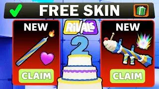FREE SKIN UPDATE... (Roblox Rivals) - Birthday Update | How to get NEW SKIN (Easy)