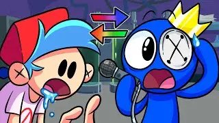 What If Boyfriend Was BLUE!? 🎤 FNF Rainbow Friends Animation