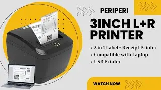 PeriPeri 3inch Bluetooth Label + Receipt Printer Compatible with Android, iOS, Windows