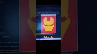 How to create iron man pitcher using python #coding #python #ironman #shorts
