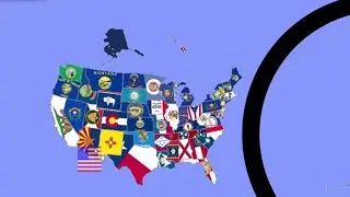 50 States in the USA Marble Race-Part3(Final),Who is the Winner? #marblerace ,#algodoo #games #asmr