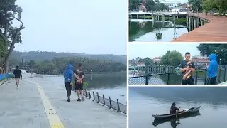 Jalan Pagi di Water Front City Pangururan, Buah Tangan Jokowi Untuk Warga Kawasan Danau Toba