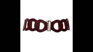 eVogues Plus Size Interlock Elastic Belt with Hook Closure Brown  One Size Plus