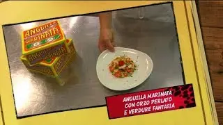 Sapori del Delta - ANGUILLA MARINATA CON ORZO PERLATO E VERDURE FANTASIA - Ricetta