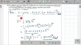 What is the energy density stored in the field?