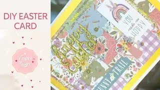 Quick & Easy Easter Card | DIY with DSP Collage Background! #eastercard