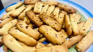 Almond Pista butter cookies recipe in Tamil by C3