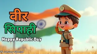 वीर सिपाही | Veer Sipahi Kids Poem | Kids Patriotic Rhyme | Nursery Rhyme For Kids | Republic Day