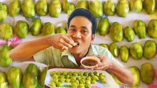 Wow mouth watering very sour - June plum fish past sauce very delicious  - Eating show