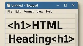 HTML Basics: Writing Your First h1 Tag Using Notepad