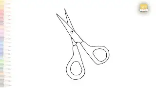 Scissors drawing video | Scissors drawings | How to draw A Scissors step by step |objective drawings