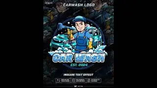 Carwash Logo  #automobile #digitalart #carwash #automotive #logo #branding #carcleaning #detailing