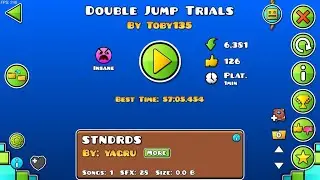 [UNRATED PLATFORMER EXTREME] Double Jump Trials by Toby135 in 57:04.454 (Geometry Dash)