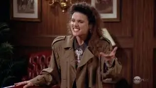 Seinfeld - Elaine arrives late to a dinner with Jerry, George, and her father