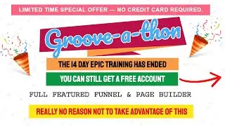 GrooveFunnels ✿ Groove A Thon ✿ Free Live Training On Now | Over $6000 in Bonuses inc Youzign ! -