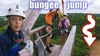 80 FOOT BUNGEE JUMP at Noah's Ark Kentucky