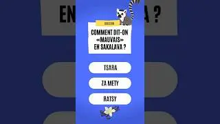 Quiz &ndash; Comment  dit- on ' Mauvais '   ? 🤔 #malgache #sakalava #malagasy #francais #educatio