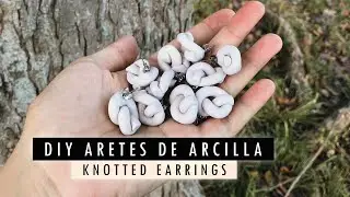 DIY aretes de arcilla polimérica en forma de nudo | knotted clay earrings