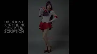 Anime Sailor Mars Hino Rei Cosplay Costume Dress Gloves Bows Red Suit for Women Adults