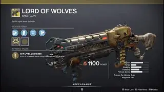 Destiny 2, Lost Sector , Exotic Weapons, Lord Of Wolves Shotgun