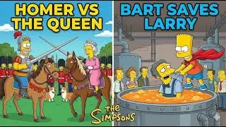 Simpsons Funny Moments | Homer vs The Queen & Bart Saves Larry