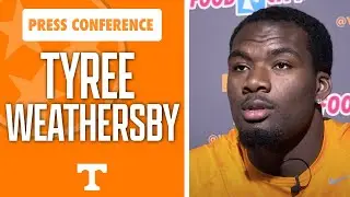 Tennessee football DE Tyree Weathersby talks during ETSU week I Volquest I GBO