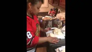 Vicky Victoria Making Runzas V:  Stuffing