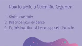 How to Write Scientific Arguments