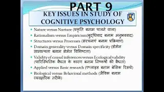 #cognitivepsychology #psychology What are the key issues in study of cognitive psychology