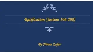Ratification - Contract Act 1872 | Section 196 to 200 Contract Law