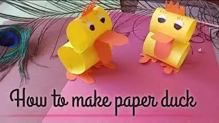 Moving paper toys|| How to make a paper duck//beautiful baby ducks #craft #trending