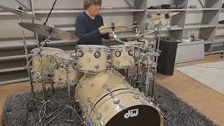 Drumming along a funky Chic groove in 'Stagefright'