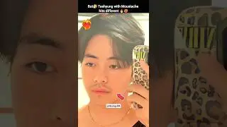 Taehyung with Moustache hits different🥵🔥 #v #thv #taehyung #shorts #bts