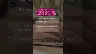 Tipe Kalimat Pembuka Novel yang Bikin Kepo