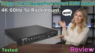 Tripp Lite DisplayPort 8-Port KVM Switch 4K 60Hz 1U Rackmount