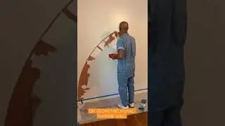 DIY Geometric Mural: Sunrise Wall