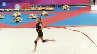 Alexandra Soldatova Ribbon Training World Cup Sofia 2019