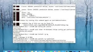 npm package install permission issue on macbook