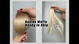 Cuticle Intact Remy Human Natural Hair Extensions Genius Wefts Brown Rooted Blonde Ready To Ship