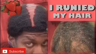 TRYING OUT SIR CRUSE STRAWBERRY MASK ON MY DREADS