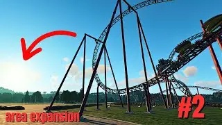 The area expansion of my insane area in my themepark #rollercoaster #themeparksimulator #themepark