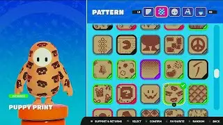 Fall Guys Fame Pass November '25 - Day 19: Beautifully Printed Puppy Print Wear!