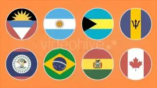 Flag Icons American Countries