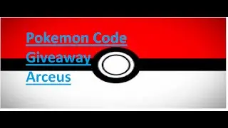 Arceus code  giveaway
