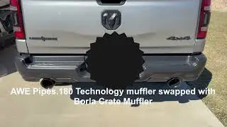 5th Gen Ram 1500 AWE 0FG vs Borla Crate Muffler 