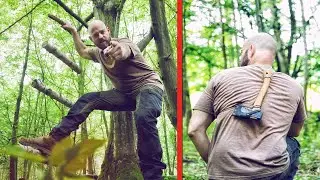 Strickleiter & Axthalterung selber bauen - Diese Knoten helfen dir dabei #bushcraft  #lifehack