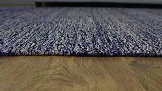 Hand Knotted Loom Silk Mix 8'x8' Square Area Rug Solid Purple Blue LSM111
